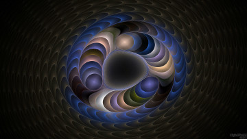 Картинка 3д графика fractal фракталы тёмрый фон фрактал узор