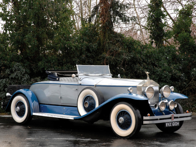 Обои картинки фото rolls, royce, silver, ghost, 40, 50, speedster, boattail, roadster, 1926, автомобили, классика