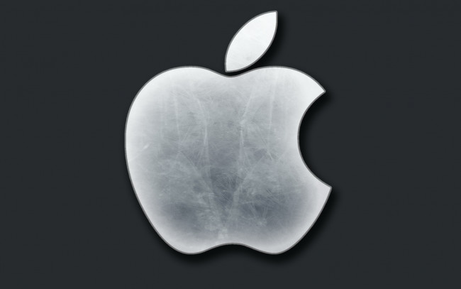 Обои картинки фото компьютеры, apple, тёмный, логотип, яблоко