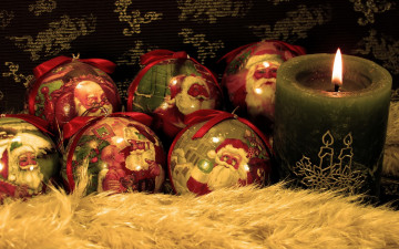 Картинка праздничные новогодние свечи шарики свеча праздник