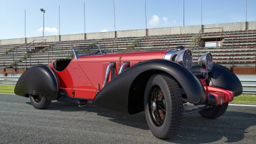 Картинка автомобили 3д 1930 ssk 710 benz roadster mercedes trossi