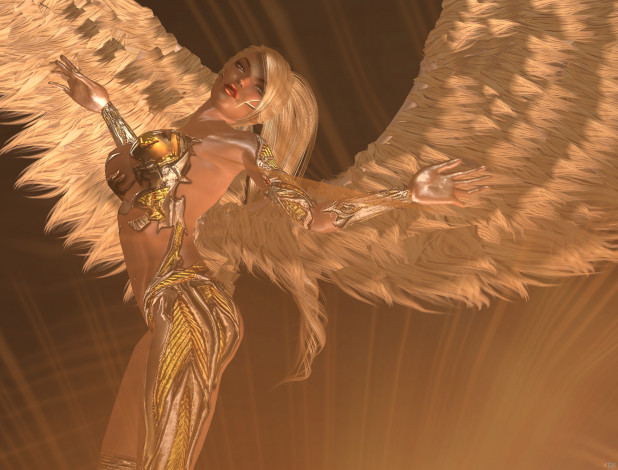 Обои картинки фото 3д графика, ангел , angel, девушка, взгляд, фон, крылья, ангел