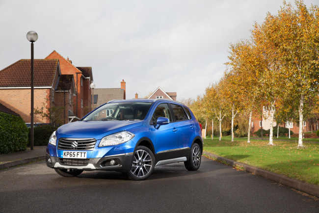 Обои картинки фото автомобили, suzuki, uk-spec, s-cross, синий