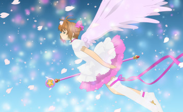 Картинка аниме card+captor+sakura взгляд девушка фон