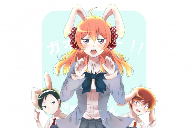 Обои картинки фото аниме, gekkan shoujo nozaki-kun, парни, девушка