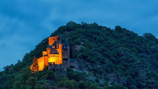 Обои картинки фото katz castle, города, замки германии, katz, castle