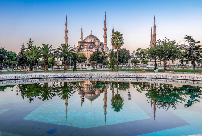 Обои картинки фото города, стамбул , турция, blue, mosque