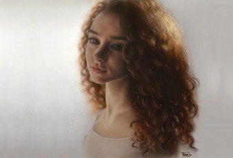 Картинка рисованное люди портрет девушка арт