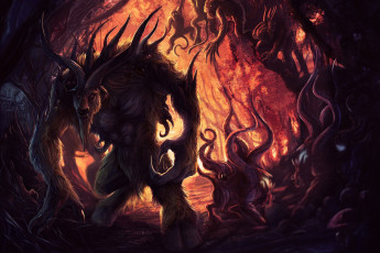 Картинка фэнтези существа characters demon illustration фантастика демон