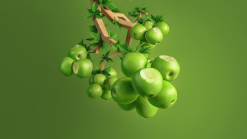 Картинка разное компьютерный+дизайн яблоки