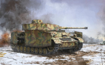 обоя рисованное, армия, ww, ii, танк, арт