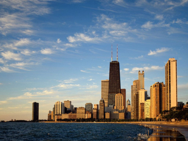 Обои картинки фото chicago, sky, line, города, Чикаго, сша