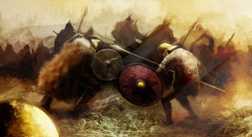 Картинка битва рисованные армия сражение война поединок