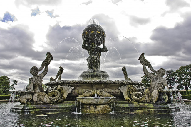 Обои картинки фото города, фонтаны, скульптуры, вода