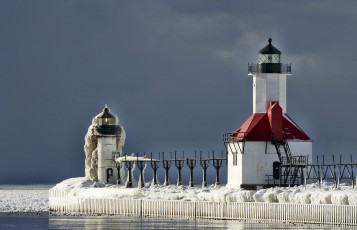 Картинка природа маяки мол лед маяк