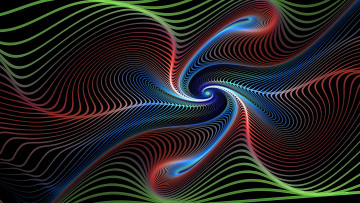 Картинка 3д+графика fractal+ фракталы изгибы узор линии фон цвета