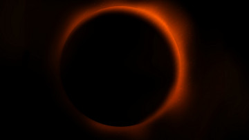 Картинка космос арт планеты сияние затемнение