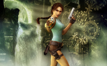 обоя видео игры, lara croft tomb raider,  anniversary, героиня