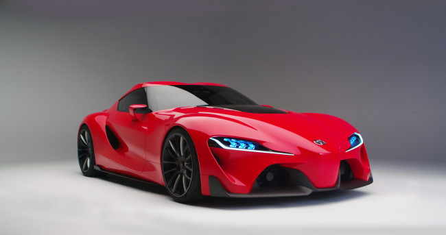 Обои картинки фото автомобили, toyota, ft-1, concept, 2014г, красный