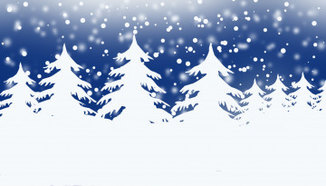 обоя векторная графика, природа , nature, деревья, снег