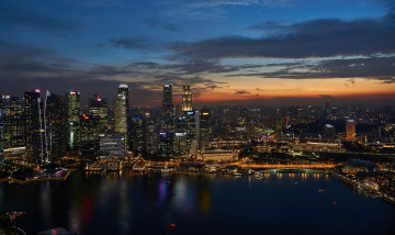 обоя singapore, города, сингапур , сингапур, небоскребы, панорама