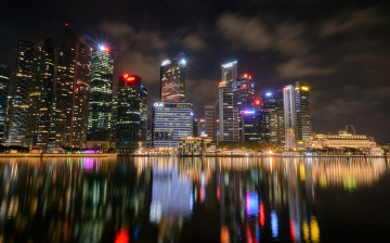 Картинка singapore города сингапур+ сингапур панорама небоскребы
