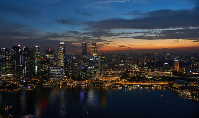 Обои картинки фото singapore, города, сингапур , сингапур, небоскребы, панорама
