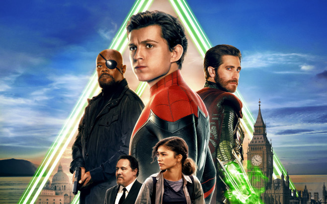 Обои картинки фото кино фильмы, spider-man,  far from home, коллаж