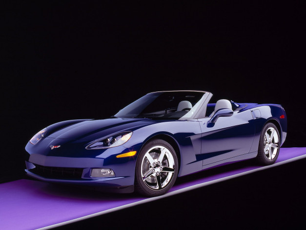 Обои картинки фото 2005, chevrolet, corvette, c6, convertible, автомобили