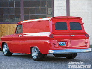 обоя 1965, chevrolet, panel, truck, автомобили, custom, van`s