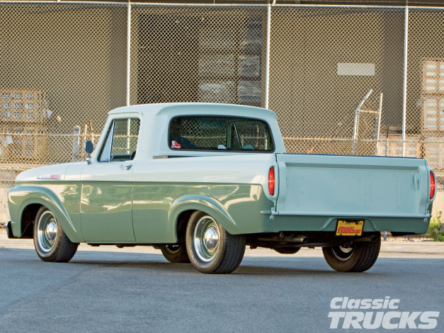 Обои картинки фото 1962, ford, unibody, автомобили, custom, pick, up