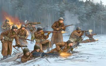 Картинка рисованные армия airborne 101st солдаты division