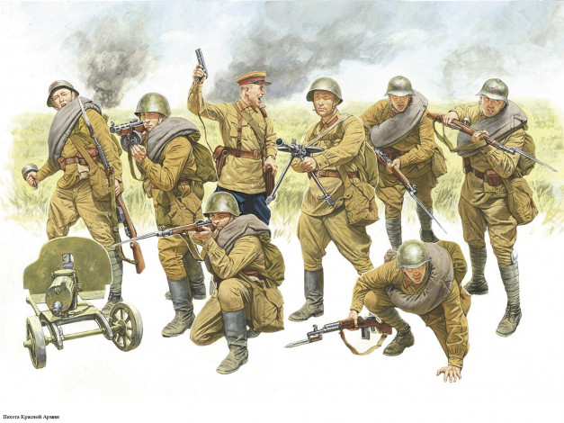 Обои картинки фото рисованные, армия, пехота