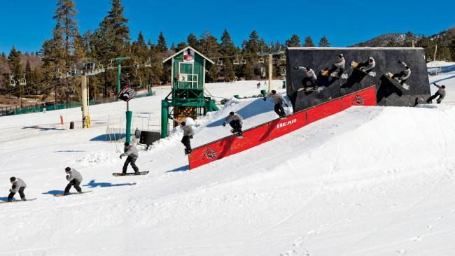 Обои картинки фото спорт, сноуборд, bear, mountain, transworld, snowboarding