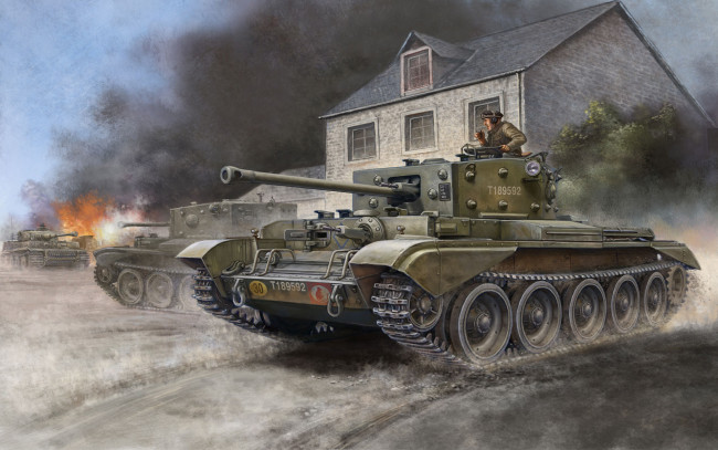 Обои картинки фото рисованные, армия, крейсерский, танк, кромвель
