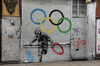 обоя разное, граффити, человек, вор, кольца, стена