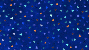 Картинка разное текстуры фон синий сердечки