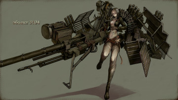 Картинка аниме оружие +техника +технологии jittsu девушка технологии арт