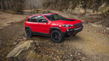 Картинка jeep+cherokee+trailhawk+2019 автомобили jeep red trailhawk cherokee 2019