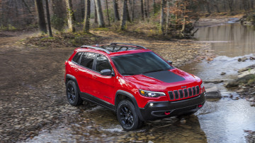 обоя jeep cherokee trailhawk 2019, автомобили, jeep, trailhawk, red, 2019, cherokee