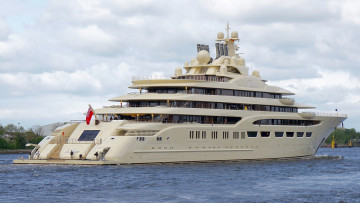 Картинка mega+yacht+dilbar корабли Яхты суперяхта