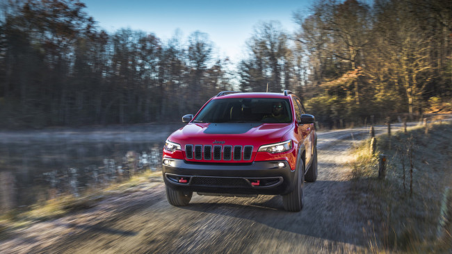 Обои картинки фото jeep cherokee trailhawk 2019, автомобили, jeep, red, trailhawk, 2019, cherokee