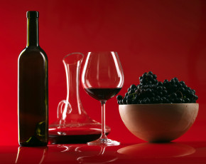 Картинка еда напитки +вино виноград графин вино бутылка