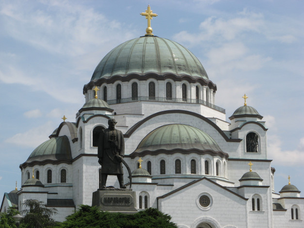 Обои картинки фото собор святого саввы, города, белград , сербия, религия, христианство, православие, храм, церковь, саввы, святого, собор, столицы, белград