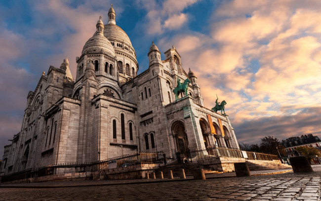 Обои картинки фото basilica of sacre coeur, города, париж , франция, basilica, of, sacre, coeur