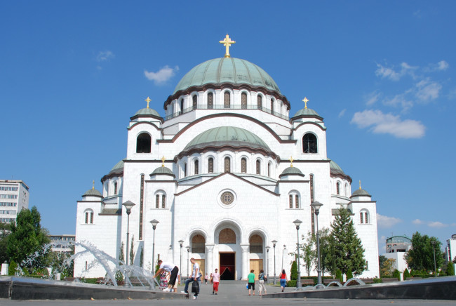 Обои картинки фото собор святого саввы, города, белград , сербия, религия, христианство, православие, храм, церковь, саввы, святого, собор, столицы, белград