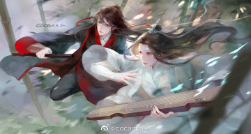 Картинка аниме mo+dao+zu+shi вэй усянь лань ванцзы флейта гуцинь бамбук