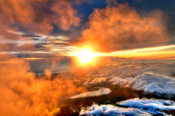 Картинка природа восходы закаты облака солнце