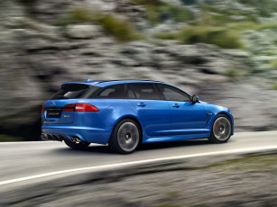 Картинка автомобили jaguar sportbrake uk-spec xfr-s синий 2014