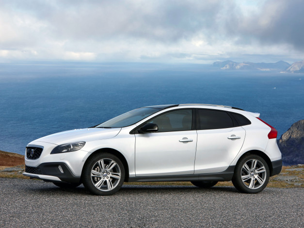 Обои картинки фото автомобили, volvo, country, cross, v40, светлый, 2012, d4